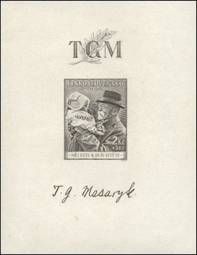 T. G. Masaryk s děvčátkem - aršík